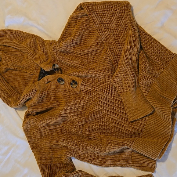 Caramel Color Sweater Hooodie - Picture 1 of 3
